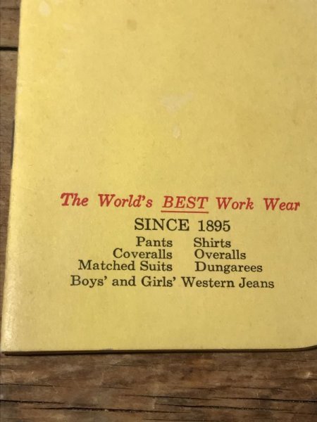 ワークウェアブランドのオシュコシュのヴィンテージタイムブック