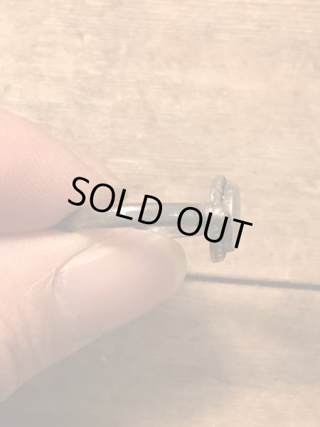 ターコイズのピースマークモチーフのヴィンテージ指輪