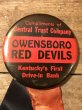 アメリカンフットボールのRed Devilsのビンテージ缶バッジ