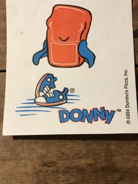 ドミノピザのキャラクターのドニーのヴィンテージ着せ替えシール