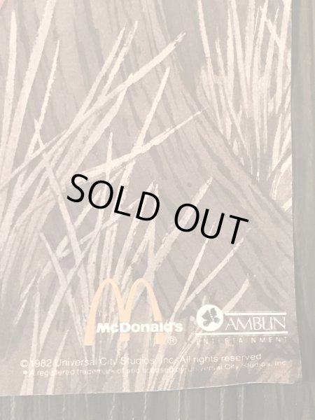 80年代USAマクドナルドで配布されていたE.T.のヴィンテージポスター