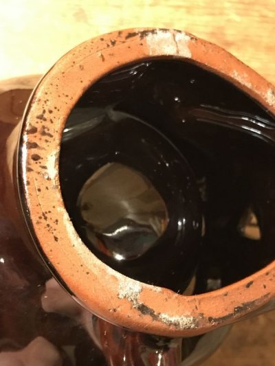 画像1: Brown Ceramic Skull Mug　スカル　ビンテージ　マグカップ　50年代　セラミック　ヴィンテージ　vintage