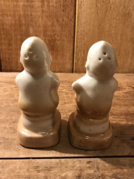 陶器製のビリケンさんのヴィンテージソルト&ペッパー