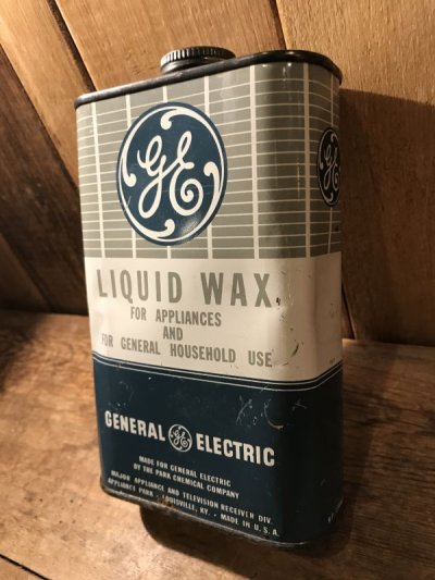 画像1: General Electric GE Liquid Wax Can　ゼネラルエレクトリック　ビンテージ　Tin缶　60年代　ワックス　アドバタイジング　企業物　ヴィンテージ　vintage