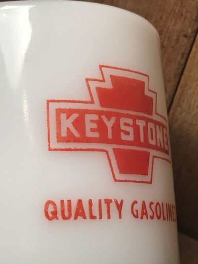 画像3: Keystone Gasoline Fedral Mug　キーストーン　60年代　マグカップ　フェデラル　ガソリン　ミルクガラス　ファイヤーキング　ヴィンテージ　vintage