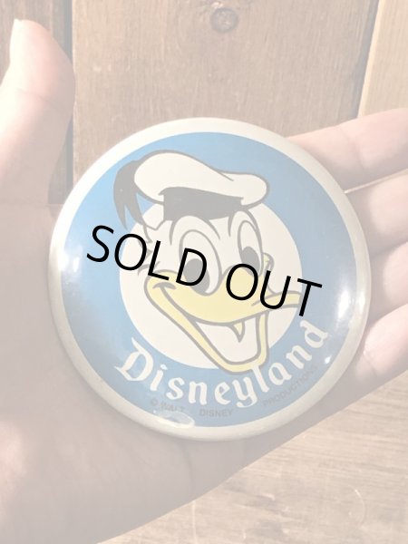 ディズニーランドのドナルドダックのヴィンテージ缶バッチ