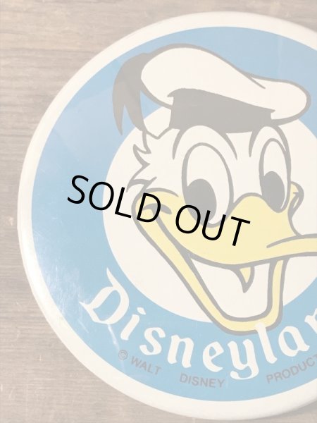 ディズニーランドのドナルドダックのヴィンテージ缶バッチ