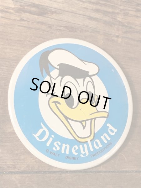 70年代頃のドナルドダックのビンテージ缶バッジ