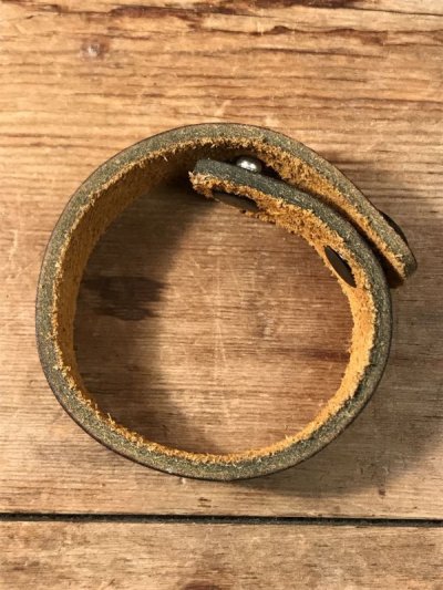 画像1: American Name “JANICE”Leather Bracelet　レザー　ビンテージ　ブレスレット　ヒッピー　70年代