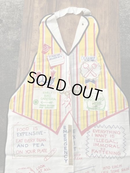 50〜60年代頃のジョーク系のビンテージエプロン