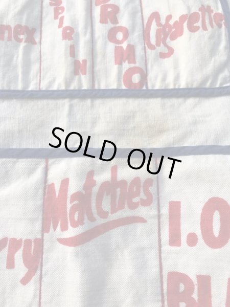 コットン製のジョーク系のヴィンテージエプロン