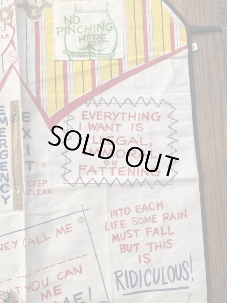 50〜60年代頃のチャックの付いたのヴィンテージジョークエプロン