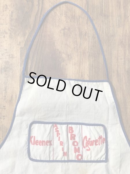 コットン製のジョーク系のヴィンテージエプロン