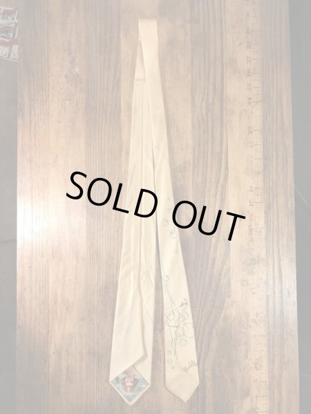 50年代頃のピンナップガールのヴィンテージレーヨンネクタイ