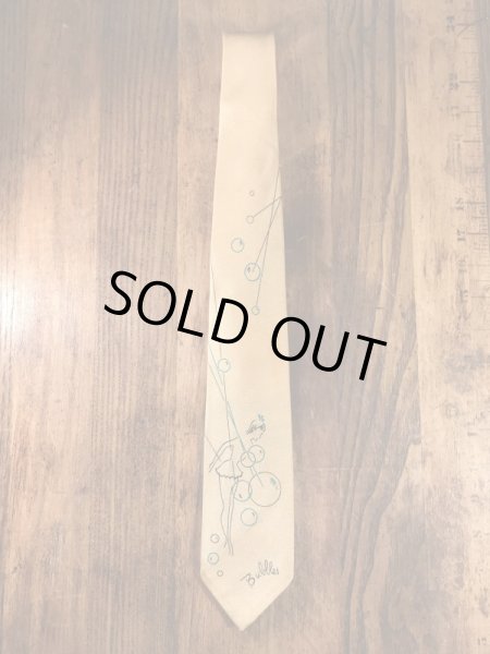 50年代頃のピンナップガールのビンテージレーヨンネクタイ