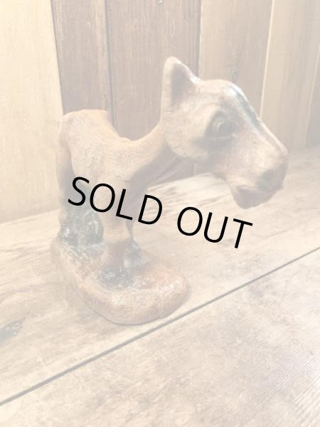 40年代頃の馬モチーフのビンテージ木彫りフィギュア