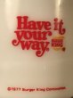 70年代頃のバーガーキングのビンテージミルクガラスマグカップ