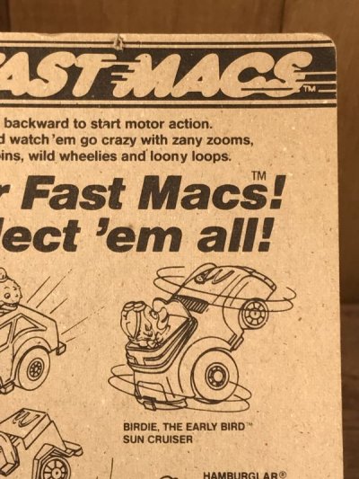 画像1: McDonald's Birdie Fast Macs Car Toy　マクドナルド　ビンテージ　チョロキュー　バーディー　80年代