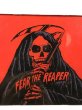 Fear The Reaperの死神が描かれた80’sヴィンテージガラスの壁掛け