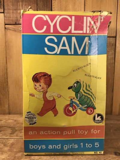 画像2: Kusan “Cyclin' Sam” Pull Toy　サイクリンサム　ビンテージ　プルトイ　イモムシ　60年代