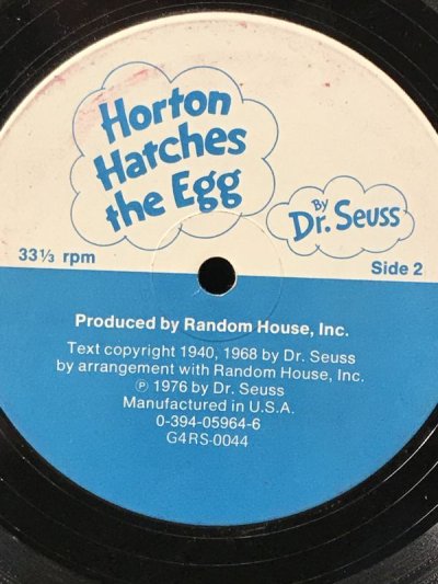 画像2: Dr.Seuss Horton Hears A Who! & Horton Hatches the Egg LP Record　ドクタースース　ビンテージ　レコード　LP盤　70年代