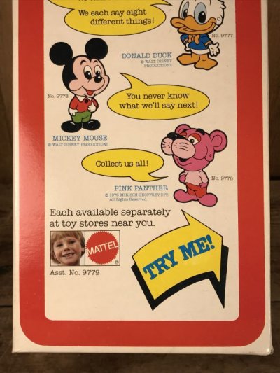 画像2: Mattel Talking “Mickey Mouse” Chatter Chums with Box　ミッキーマウス　ビンテージ　トーキング　フィギュア　マテル　チャッターチャムス　70年代