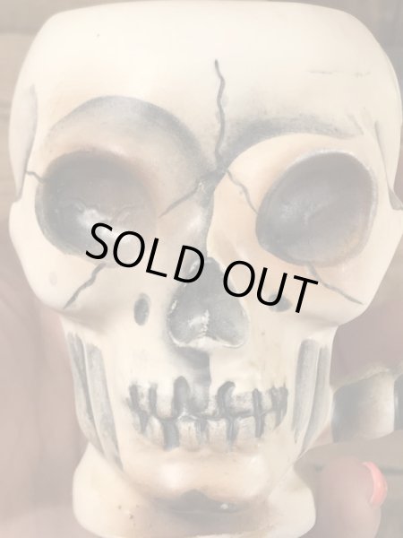 陶器製のスカルの50’sヴィンテージソルト＆ペッパー