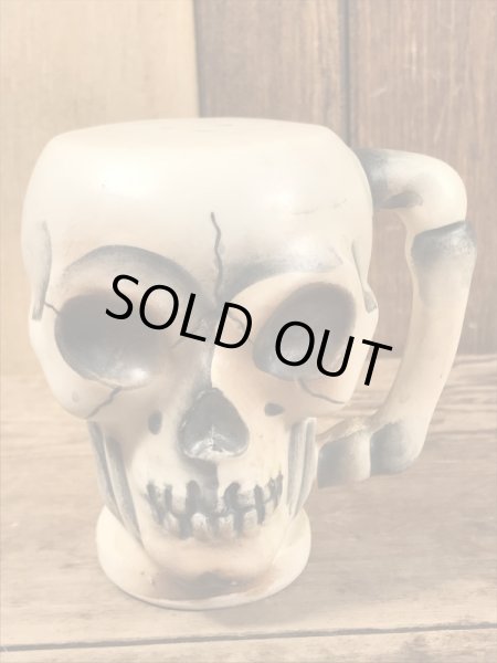 陶器製のスカルの50’sヴィンテージソルト＆ペッパー