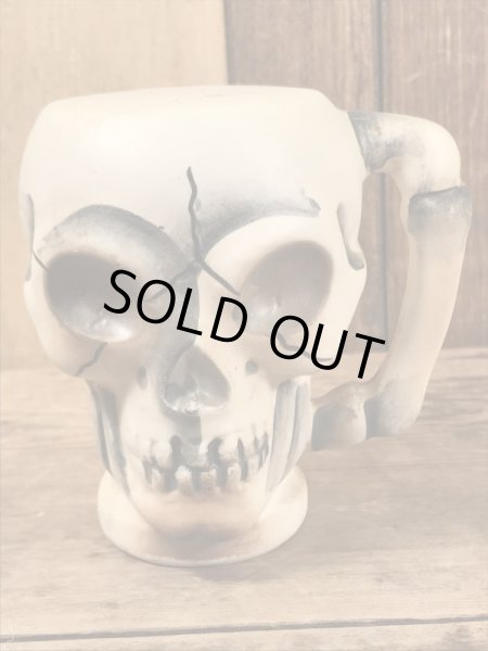 陶器製のスカルの50’sヴィンテージソルト＆ペッパー