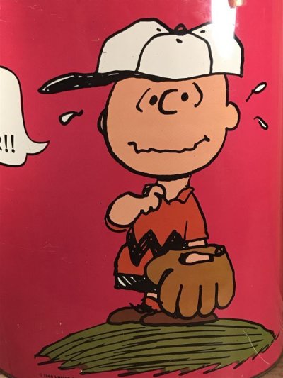 画像1: Cheinco Peanuts Snoopy Metal Trash Can　スヌーピー　ビンテージ　トラッシュカン　ピーナッツ　ゴミ箱　70年代