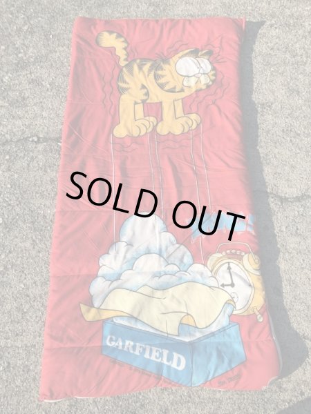 ガーフィールドの布製の80年代ビンテージスリーピングバッグ