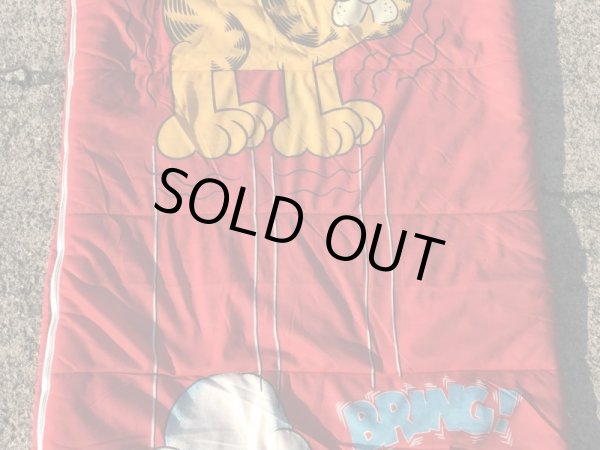 ガーフィールドの布製の80年代ビンテージスリーピングバッグ