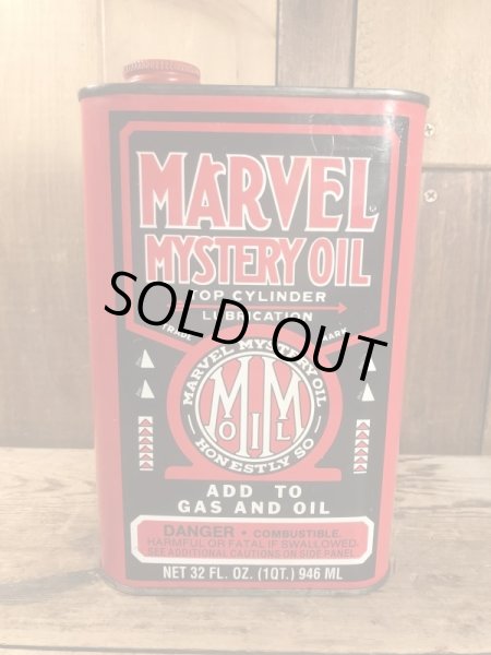 Marvel Mystery Oilのブリキ製の70年代ビンテージオイル缶