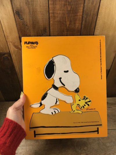 画像1: Playskool Snoopy & Woodstock “Pals” Wood Puzzle　スヌーピー　ビンテージ　ウッドパズル　ウッドストック　70年代