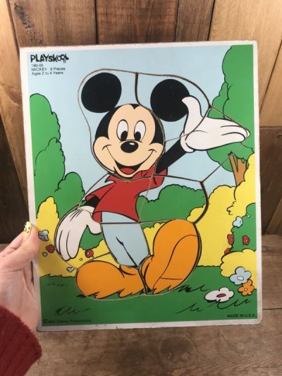 画像1: Playskool Disney Mickey Mouse Wood Puzzle　ミッキーマウス　ビンテージ　ウッドパズル　ディズニー　70年代