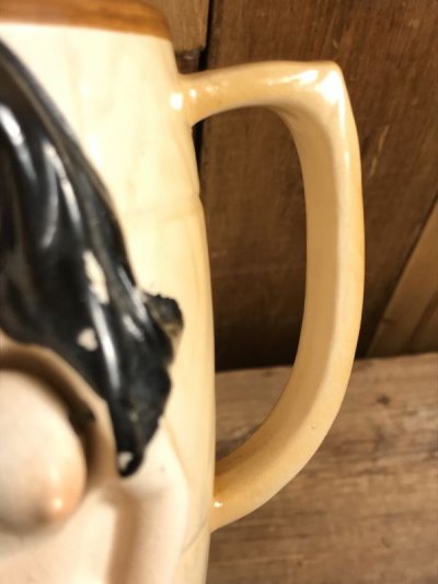 画像1: “Let Them Swing” Nude Boob Nodder Ceramic Mug　ヌード　ビンテージ　マグカップ　おっぱい　陶器　60年代