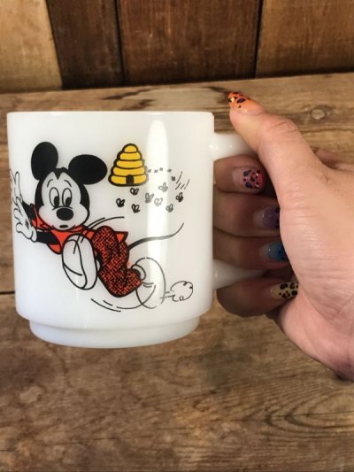画像3: Libbey Mickey Mouse Club Milk Glass Mug　ミッキーマウスクラブ　ビンテージ　マグカップ　ミルクグラス　60年代〜