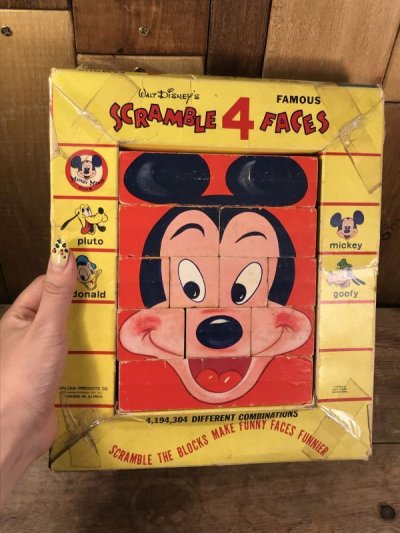 画像3: Disney Scramble 4 Faces Block Game　ディズニー　ビンテージ　ブロックゲーム　ミッキーマウス　60年代