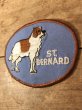 犬の犬種ST.Bernardが描かれた70’sヴィンテージ刺繡パッチ