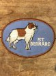 犬のセントバーナードが描かれた70年代ビンテージ刺繡ワッペン