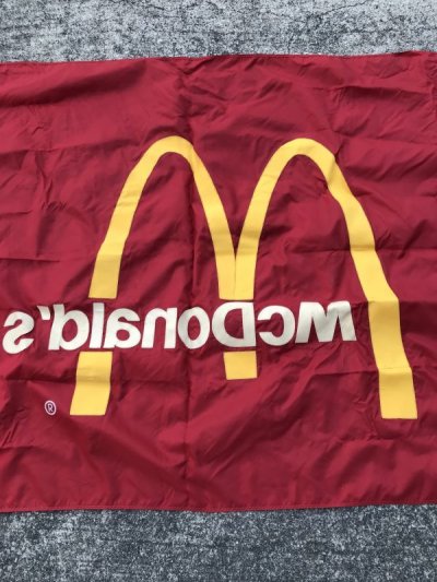 画像1: McDonald's Logo Nylon Flag　マクドナルド　ビンテージ　フラッグ　ナイロン　70年代