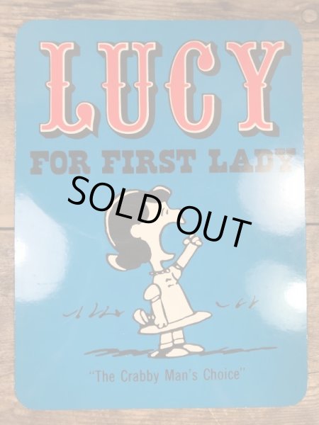 ピーナッツキャラクターのルーシーの60〜70年代ビンテージポストカード
