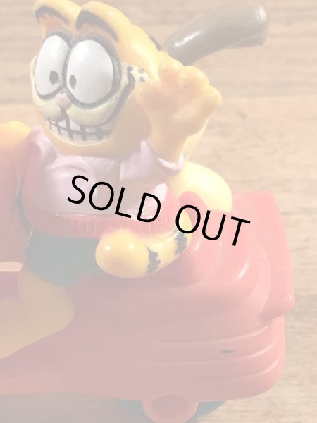 ガーフィールドがサイドカー付きバイクに乗った80’sヴィンテージPVCフィギュア