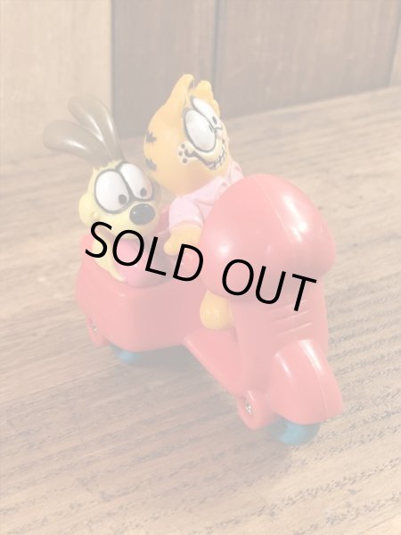 ガーフィールドがサイドカー付きバイクに乗った80’sヴィンテージPVCフィギュア