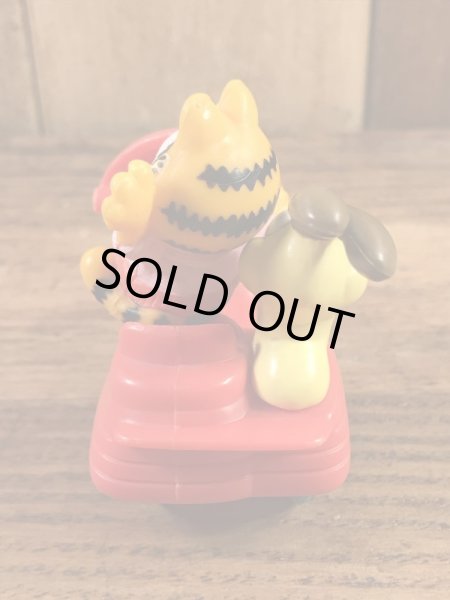 ガーフィールドがサイドカー付きバイクに乗った80’sヴィンテージPVCフィギュア