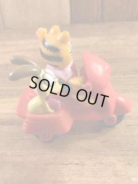 ガーフィールドがサイドカー付きバイクに乗った80’sヴィンテージPVCフィギュア