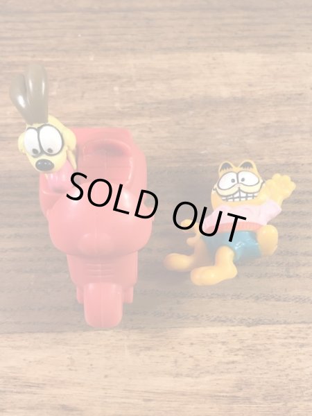 ガーフィールドがサイドカー付きバイクに乗った80’sヴィンテージPVCフィギュア