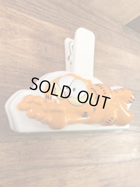 ガーフィールドのプラスチック製の80年代ビンテージペッパークリップ