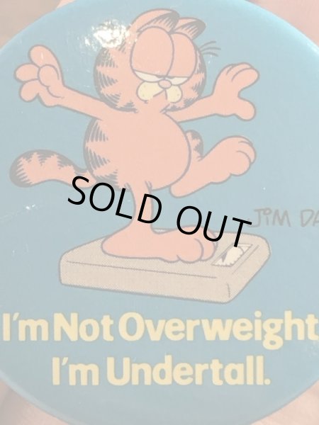 ガーフィールドの金属製のビンテージ缶バッジ