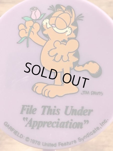 ガーフィールドのメッセージ書かれた80年代ビンテージオーナメント